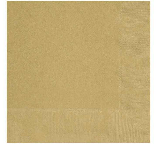 Gold Napkins 33cm - Elevate Your Party Decor