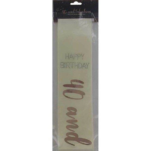 Gold Rose Gold 40 & Fabulous Sash