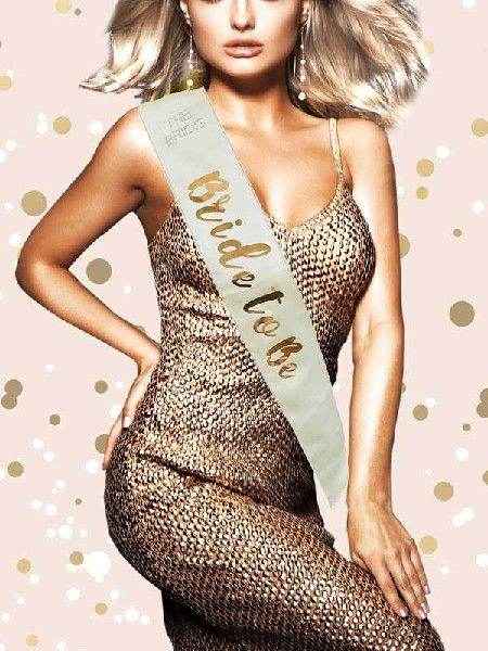 Gold Rose Gold Bride to be Sash