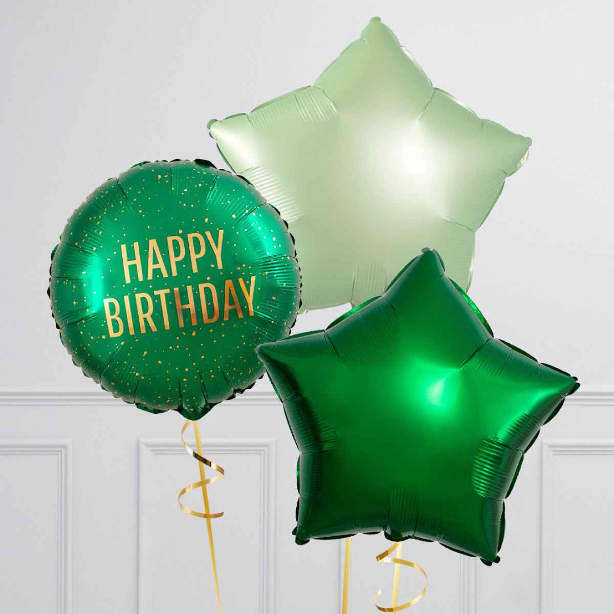 Green And Gold Happy Birthday Foil Balloon - Elevate Your Celebration