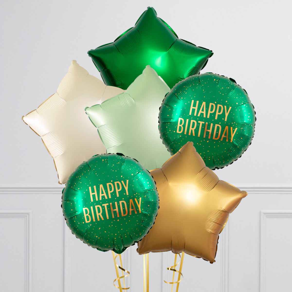 Green And Gold Happy Birthday Foil Balloon - Elevate Your Celebration