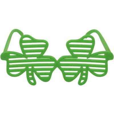 Green Shamrock Shutter Glasses