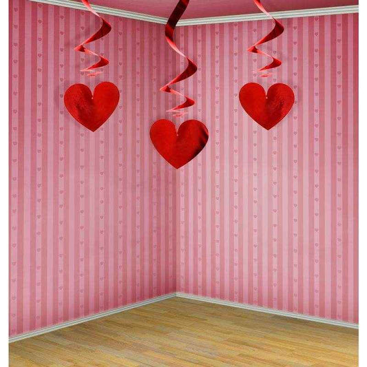 Hanging Heart Swirls