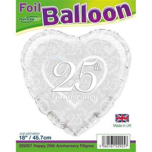 Happy 25th Anniversary Foil Balloon