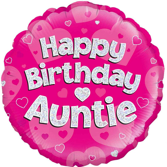 Happy Birthday Auntie Foil Balloon