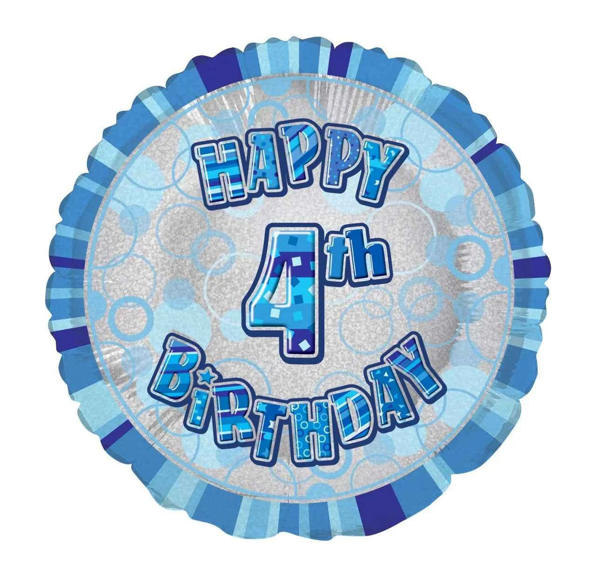 Happy Birthday Blue Age 4 Foil Balloon