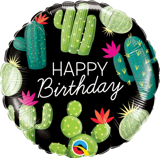 Happy Birthday Cactuses Foil Balloon