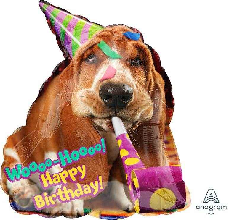 Happy Birthday Dog Shape Foil Balloon