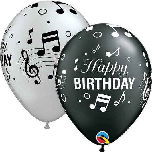 Happy Birthday Musical Latex Balloons 25pk