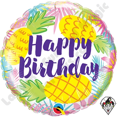 Happy Birthday Pineapple Foil Balloon