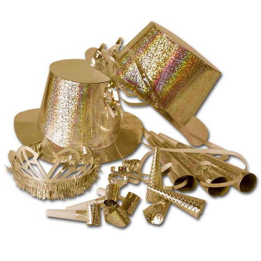 Happy New Year 10 Person Holographic New Year Party Pack
