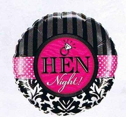Hen Night Damask & Stripes Foil Balloon