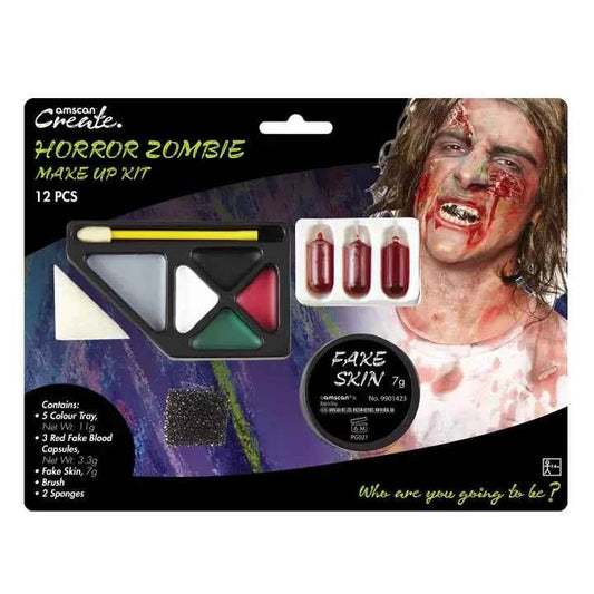 Horror Zombie Make Up Kit: Transform into a Frightful Zombie