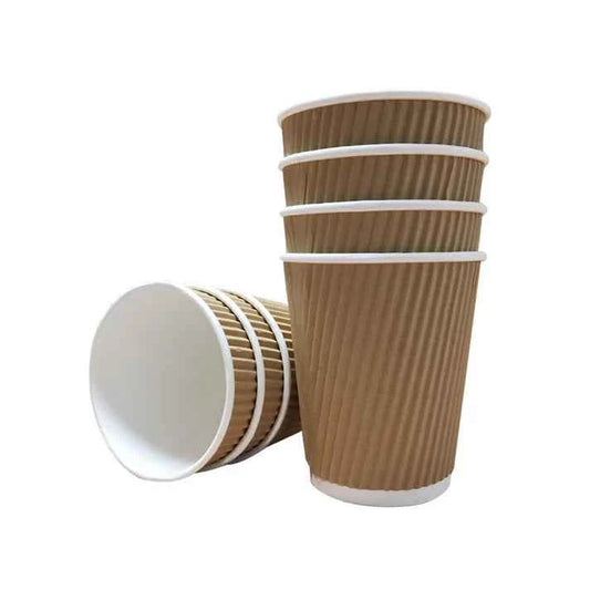 Hot Cups – Durable 12oz Ripple Takeaway Coffee Cups