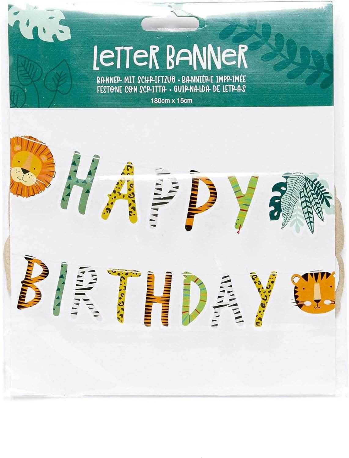 Jungle Happy Birthday Banner