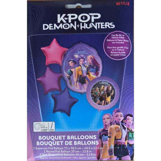 KPOP 5 Balloon Bouquet - Vibrant Themed Party Decoration