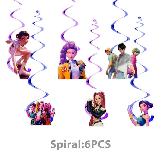 KPOP Demon Hunters Hanging Swirl Decorations