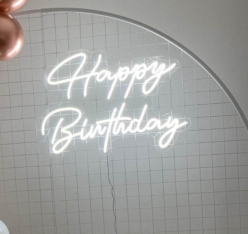 Led Happy Birthday Sign HIRE ONLY NOT FOR SALE - Eternity Party Express