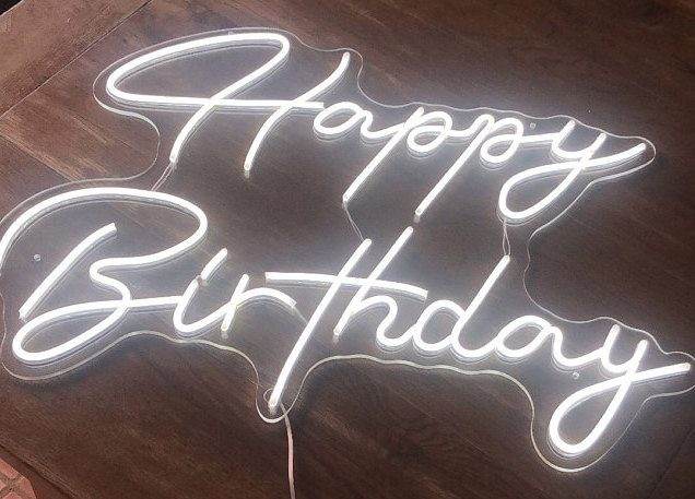 Led Happy Birthday Sign HIRE ONLY NOT FOR SALE - Eternity Party Express
