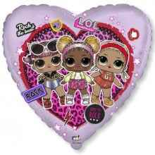 Lol Surprise Lilac Heart Foil Balloon - 18"