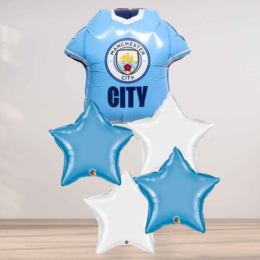 Manchester City Balloon Cluster - Celebrate in Team Colors
