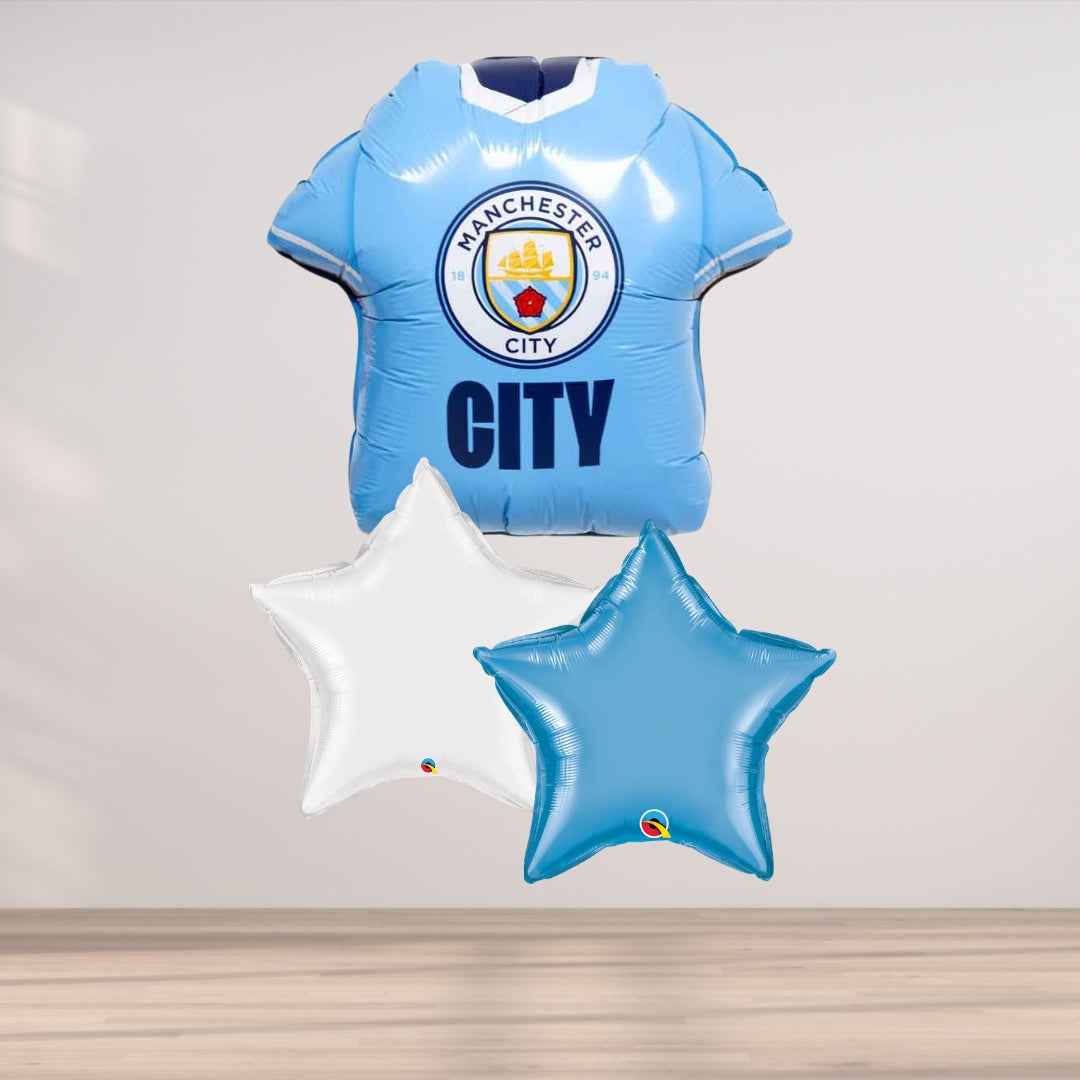 Manchester City Balloon Cluster - Celebrate in Team Colors