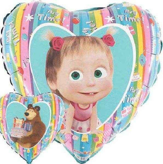 Masha & Bear Rainbow Foil Balloon