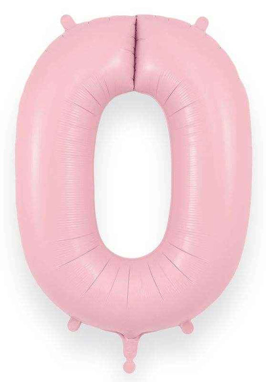 Matte Baby Pink Giant Helium Numbers