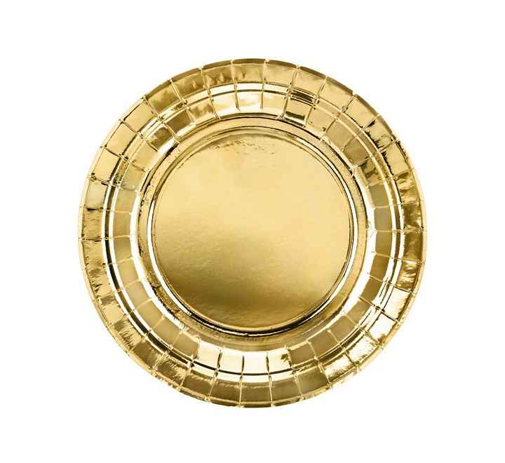 Metallic Gold Plates 18cm