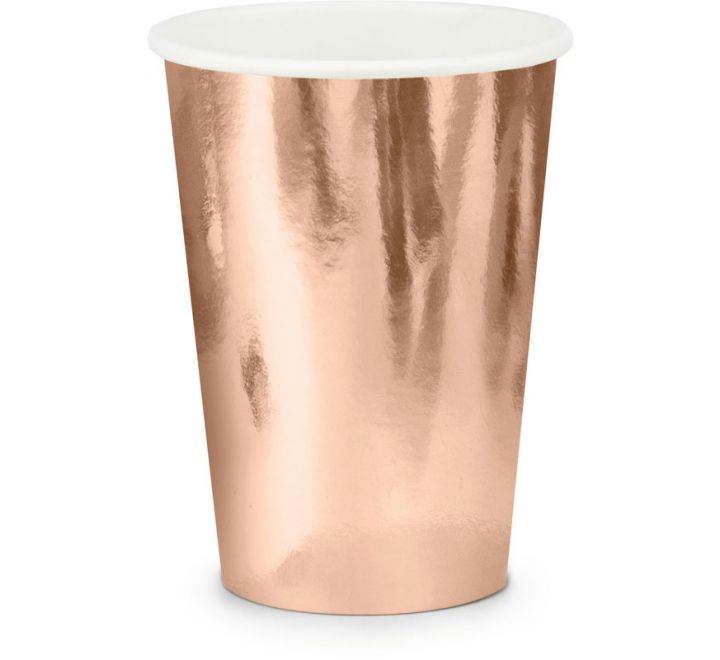 Metallic Rose Gold Cups