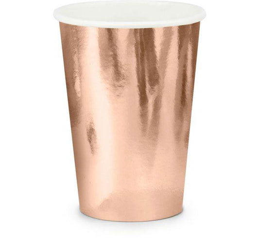 Metallic Rose Gold Cups