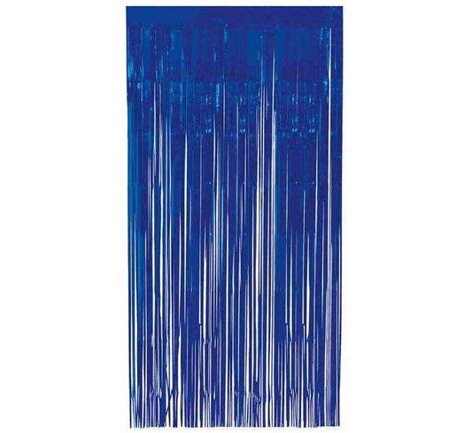 Metallic Royal Blue Foil Door Curtain