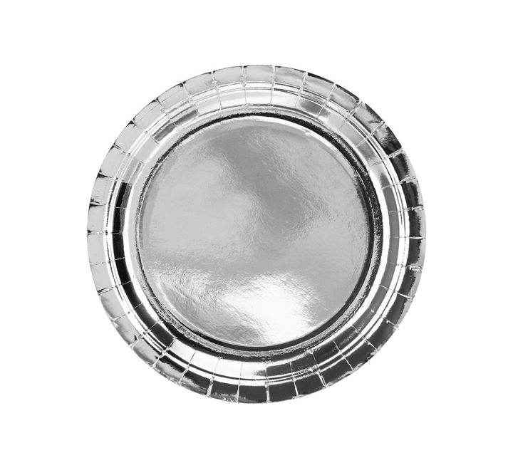 Metallic Silver Plates 18cm