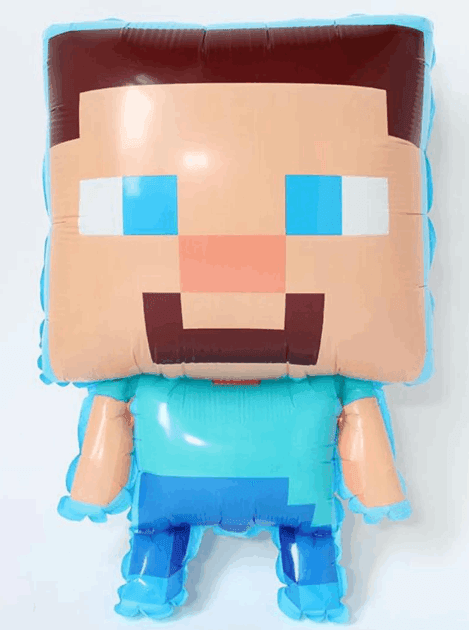 Minecraft Foil Balloon Steve Pixel Gamer - Perfect for Parties!