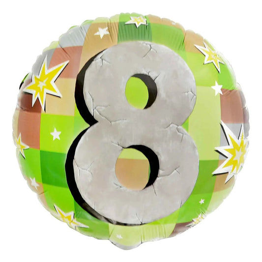 Mining Game 8th Birthday Foil Balloon