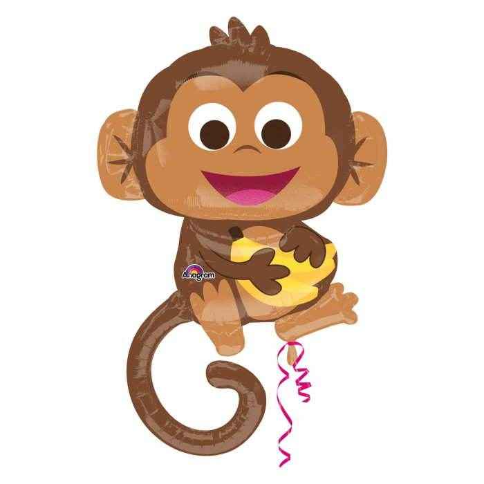 Monkey Shaped Foil Balloon