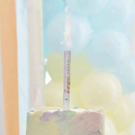 Musical Happy Birthday Sparkler Candle Fountain - Celebrate in Style!