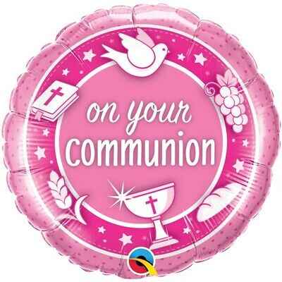 On Your Communion Pink Foil Balloon