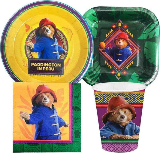 Paddington Bear Party Set Peru Movie Birthday Decorations Kit With Foil Balloons