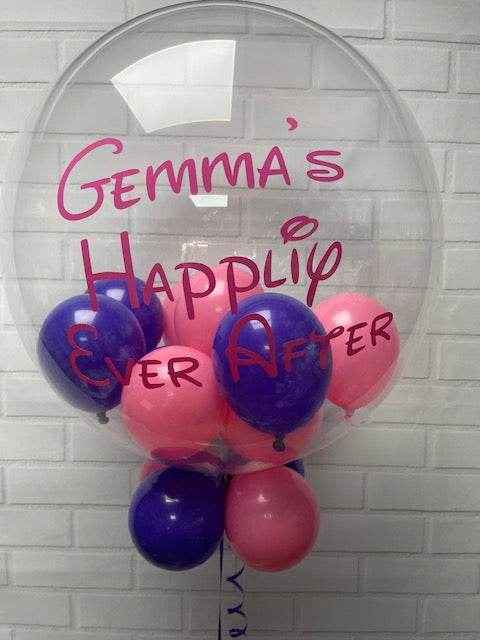 Personalised Pink Confetti Bubble Balloon