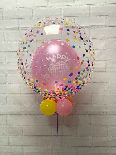 Personalised Rainbow Confetti Bubble