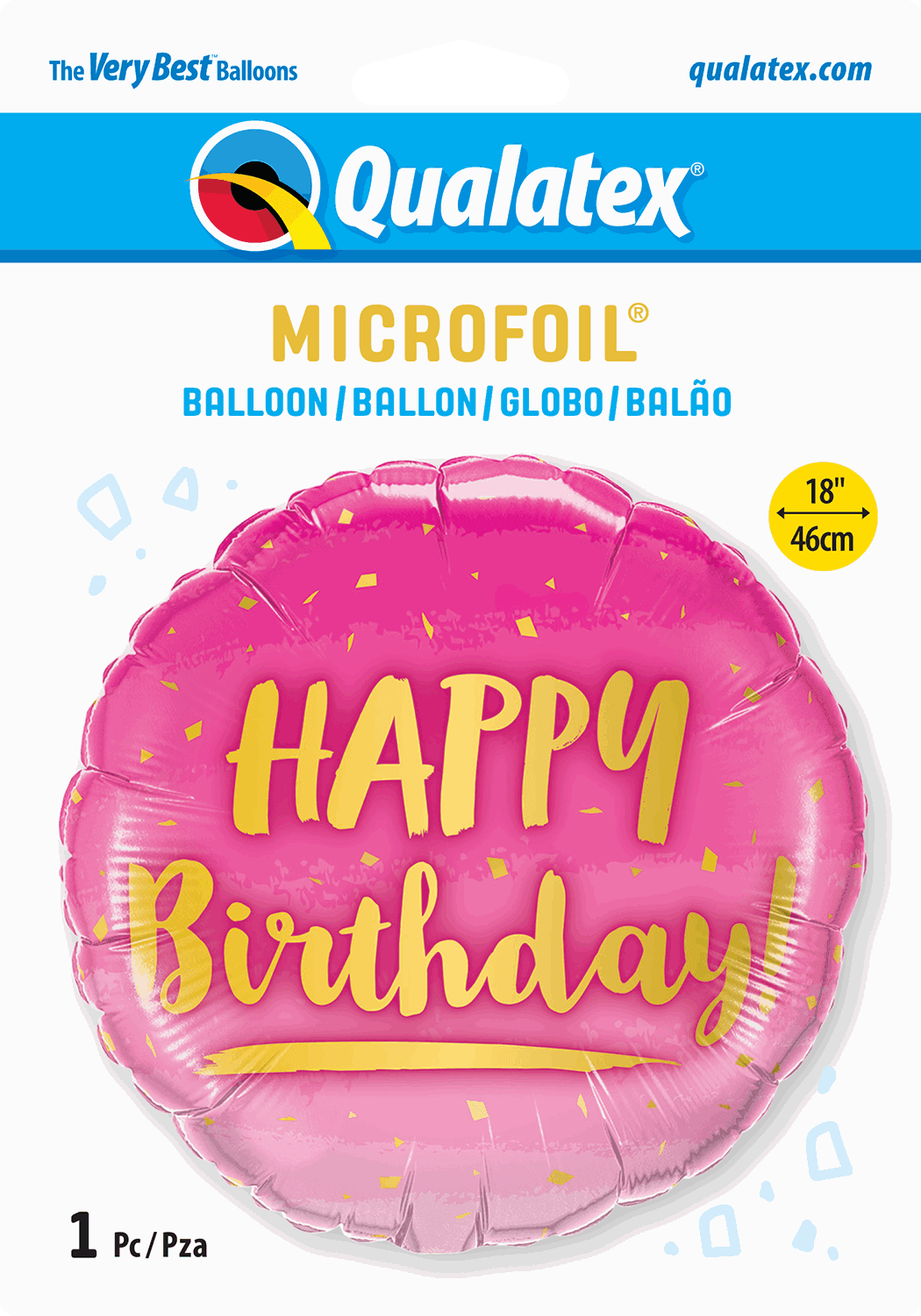 Pink Happy Birthday Foil Balloon