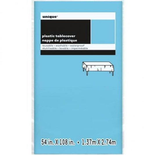 Powder Blue Plastic Tablecover