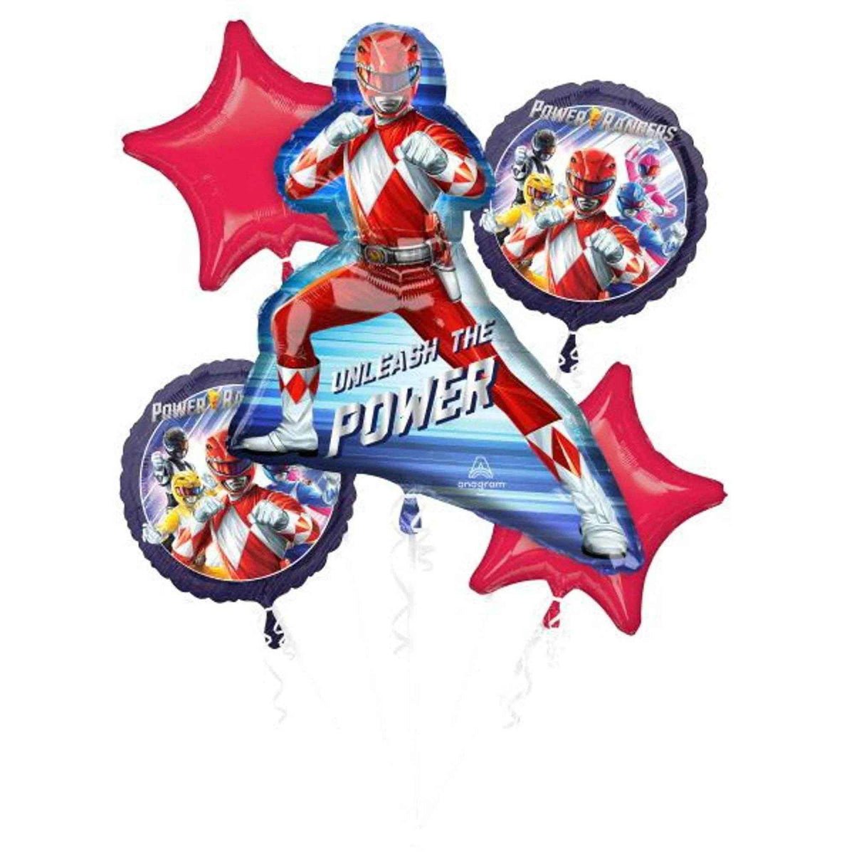 Power Rangers Foil Balloon Bouquet