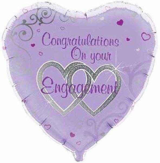 Purple Congratulations on Your Engagement Balloon