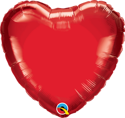 Red Heart Foil Balloons
