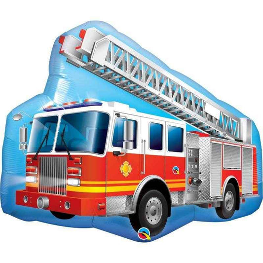 Red Fire Truck Shaped Foil Balloon