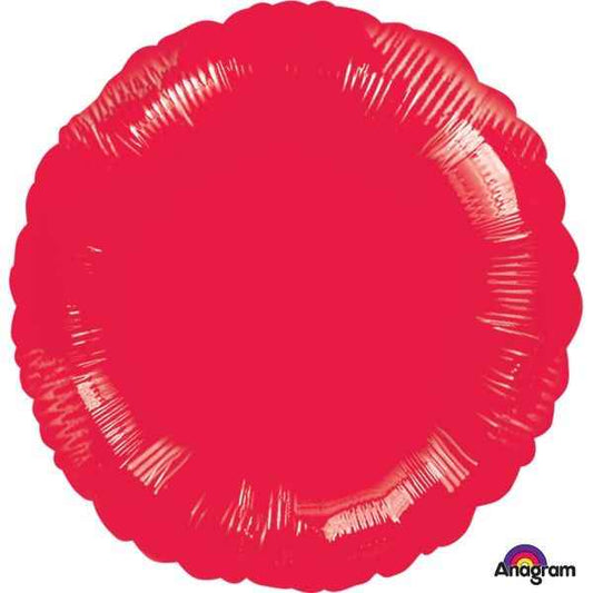 Red Round Foil Balloon