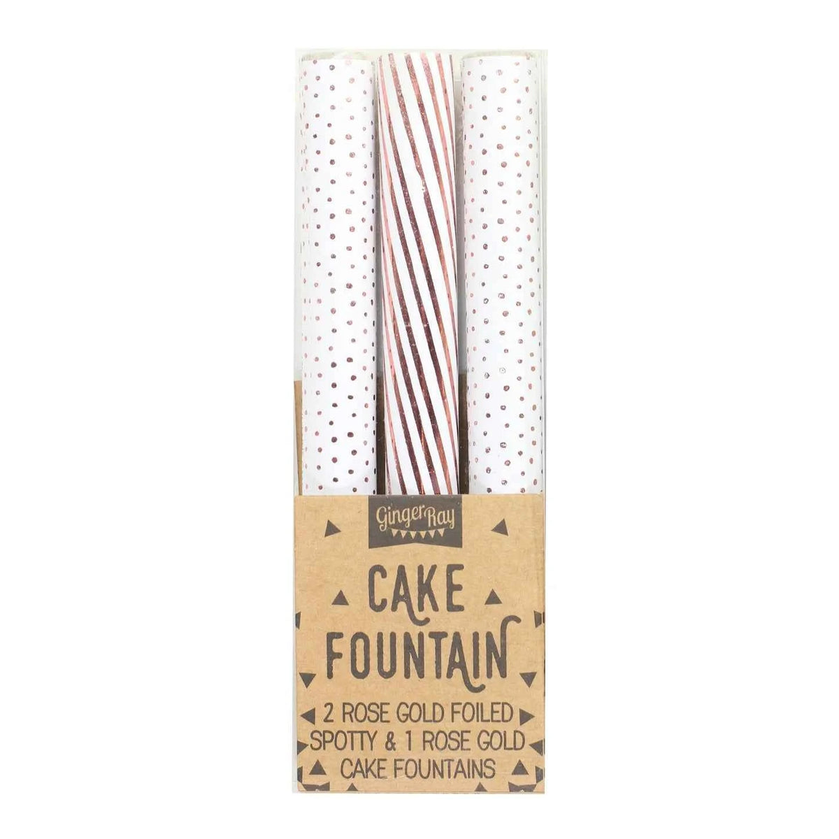 Rose Gold Cake Fountain Candles – A Dazzling Cake Topper