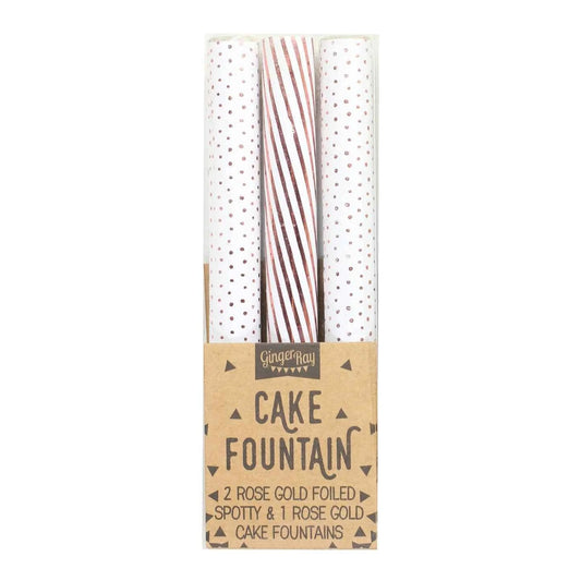 Rose Gold Cake Fountain Candles – A Dazzling Cake Topper